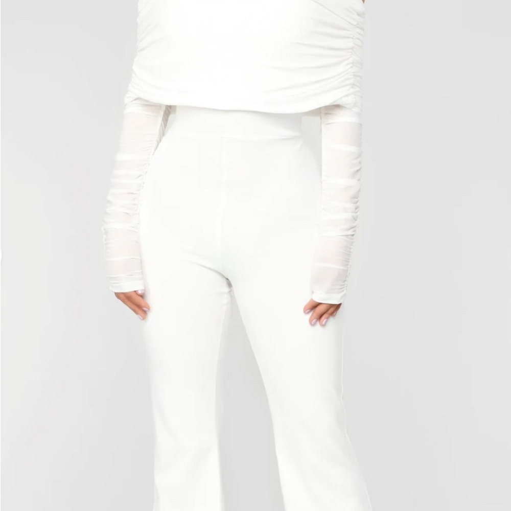 NWT Fashion Nova White Flare Jumpsuit size XS